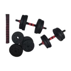 Equipo Fitness 2 Mancuerna + 1 Barra + Discos