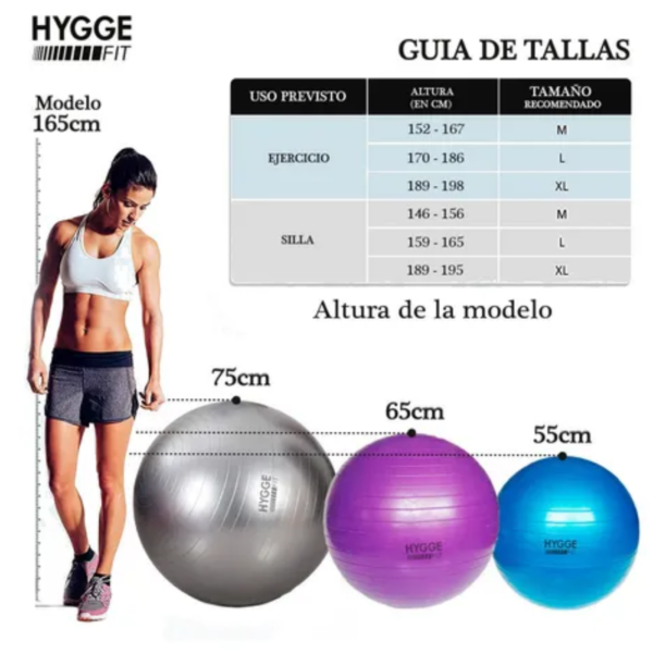 Pelota de Esferodinamia 65CM Hyggefit - Imagen 8