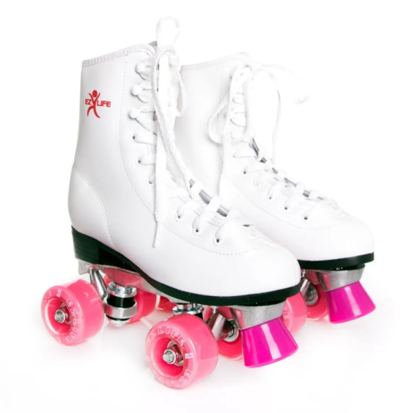 Patin Artístico Ez Life Bota Blanca Aluminio