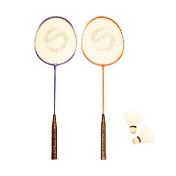 Kit Badminton 2 Raquetas + 2 Plumas + Funda Niños