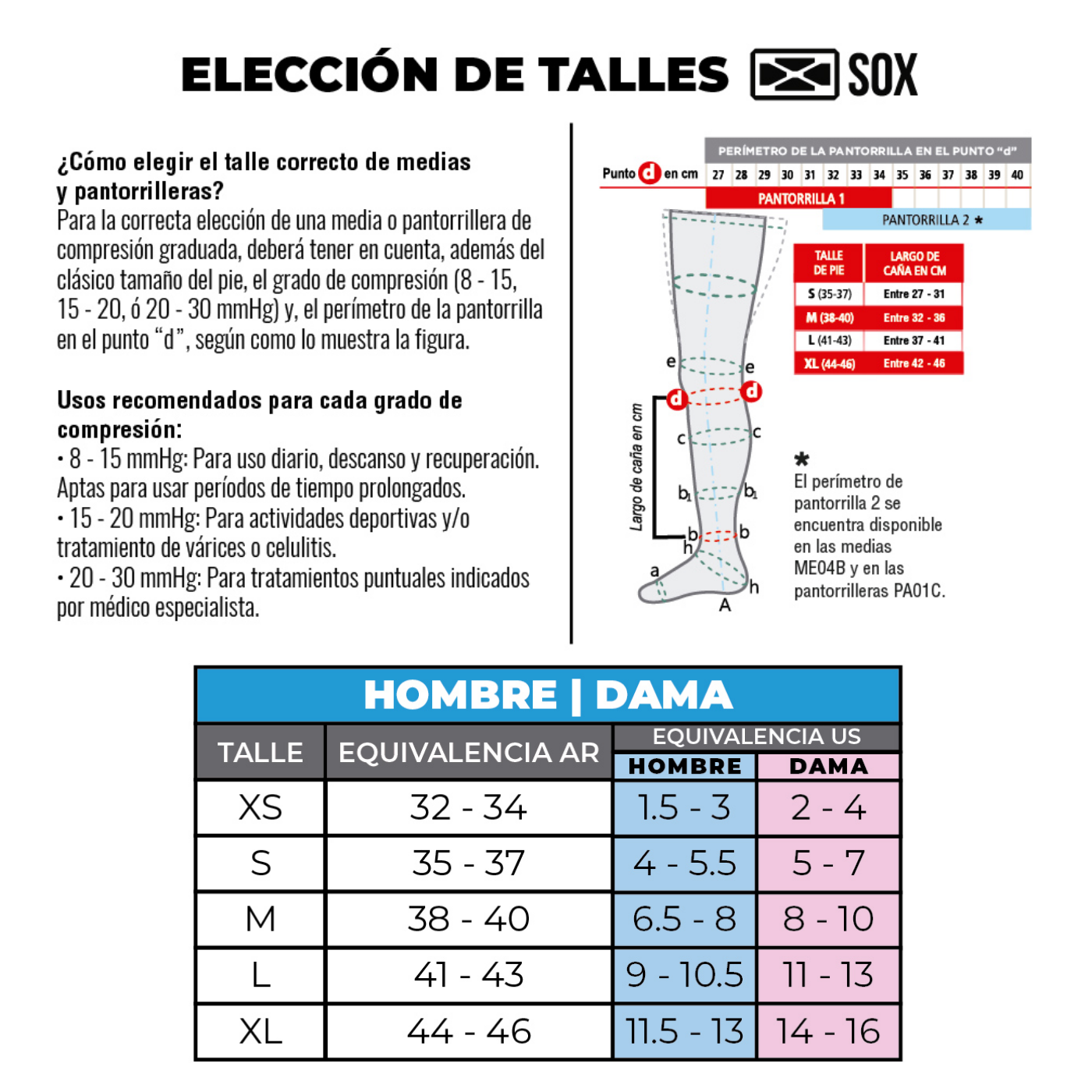 Medias Sox Compresion Largas ME06B - Imagen 7