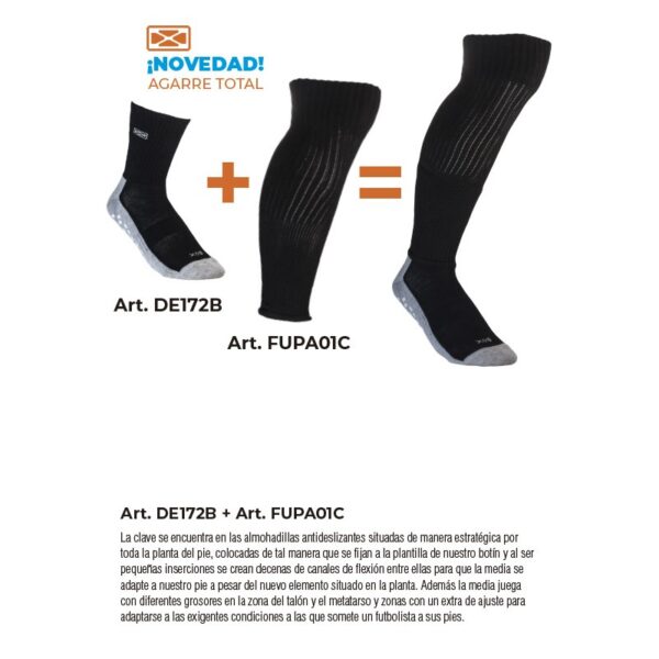 Combo Futbol Medias Antideslizantes + Pantorrillera Sox - Imagen 2