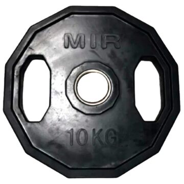 Disco Olimpico De Goma Con Manijas Mir 10 Kg