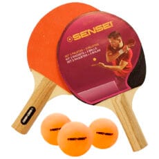 Set Ping Pong Sensei 2 Paletas + 3 Pelotas Principiantes