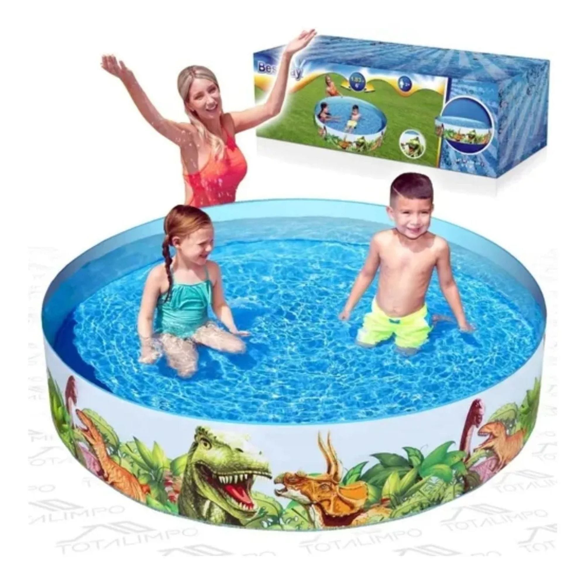 Pileta Rígida Bestway Dinosaurios 183cm Diámetro 946l - Imagen 2