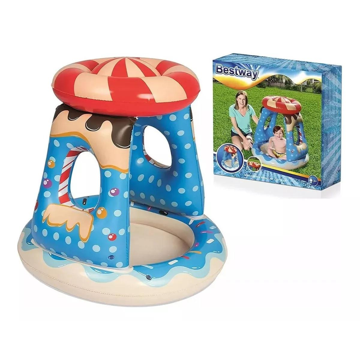 Pileta Inflable Con Techo Bestway Redonda Niños Candy
