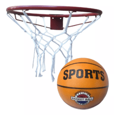 Combo Aro Basquet N°7 Hueco + Red + Pelota N°7