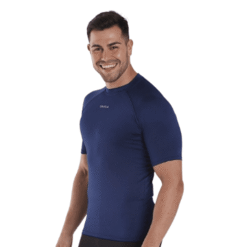 Remera Filtro Uv Adulto Yakka Marino