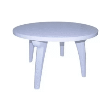 Mesa Redonda 120 Cm Mascardi Blanca Reforzada
