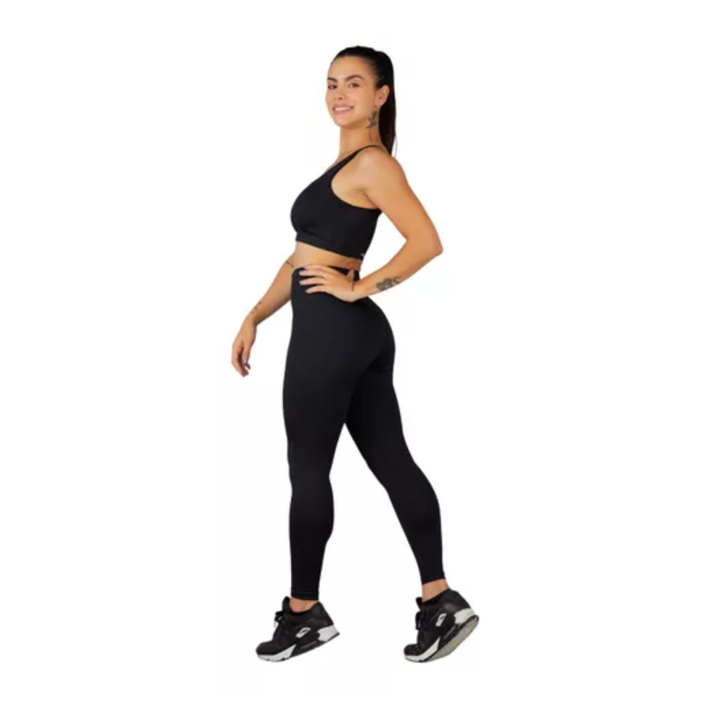 Calza Larga Deportiva Negra Yakka Mujer - Imagen 3