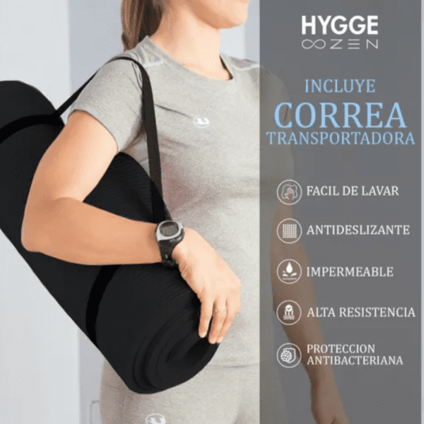Colchoneta Mat Yoga 8mm NBR - Imagen 9
