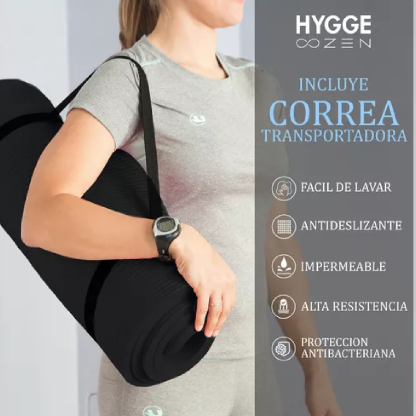 Colchoneta Mat Yoga 8mm NBR - Imagen 9