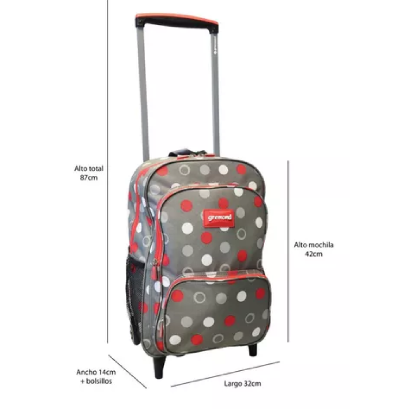 Mochila Gremond Kids Con Carro 24 Litros - Imagen 2