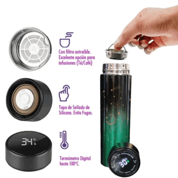 Termo Botella Smart Digital 500ML - Imagen 5
