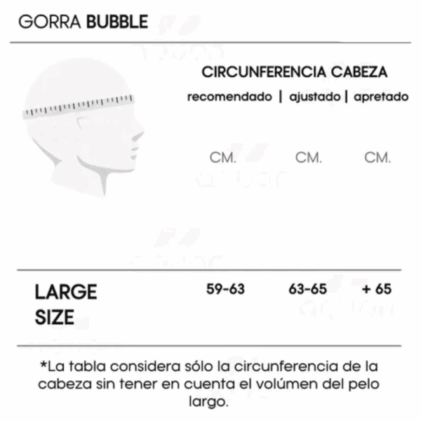Gorro De Natación Aquon Bubble Silicona Pelo Largo - Imagen 6