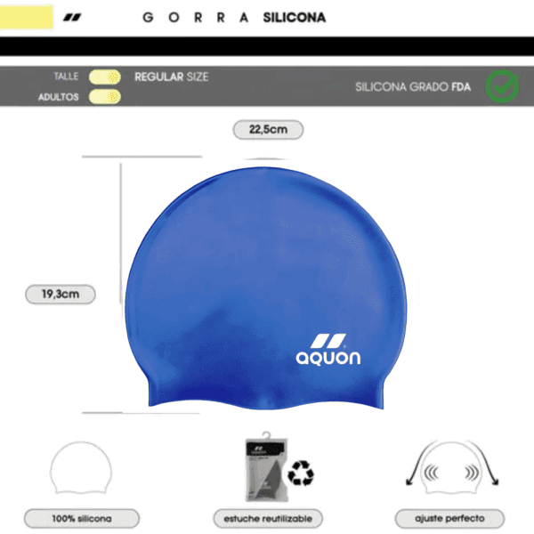 Gorra Natación Aquon De Silicona - Imagen 2