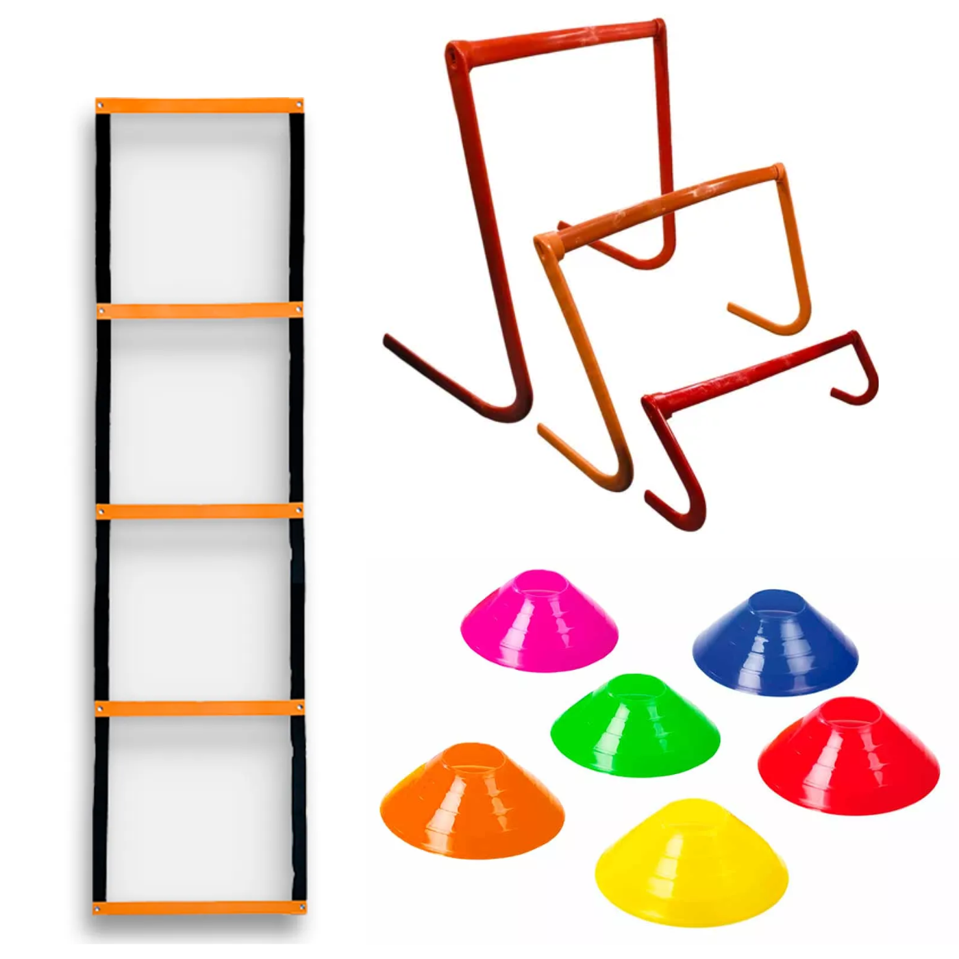 Kit Entrenamiento: Conos+Vallas De Salto+Escalera Coordinación