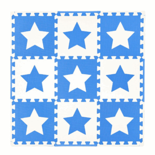 Piso Encastrable Goma Eva Estrellas 9 Piezas 30x30cm