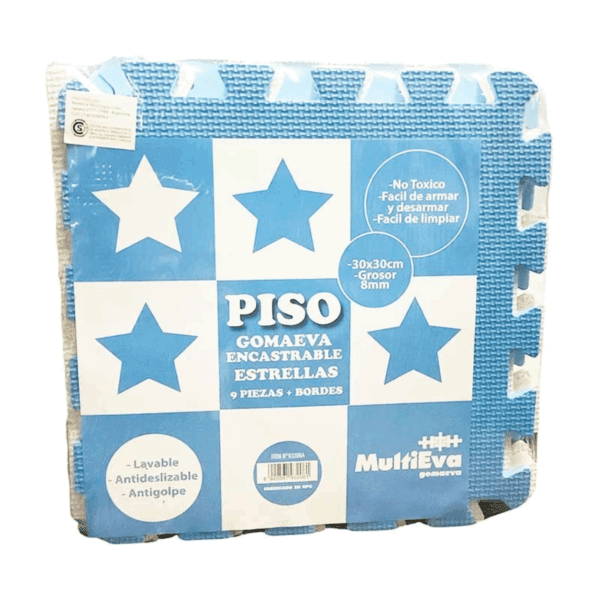 Piso Encastrable Goma Eva Estrellas 9 Piezas 30x30cm - Imagen 3