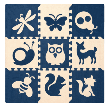 Piso Encastrable Goma Eva 30x30cm Formas De Animales