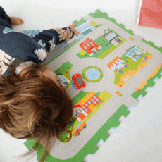 Piso Goma Eva Alfombra Didáctica La Ciudad + Vehículo