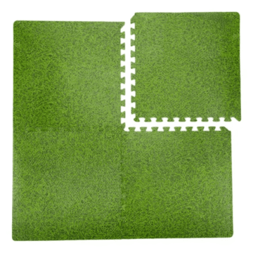 Piso Encastrable Goma Eva 50x50cm Símil Césped