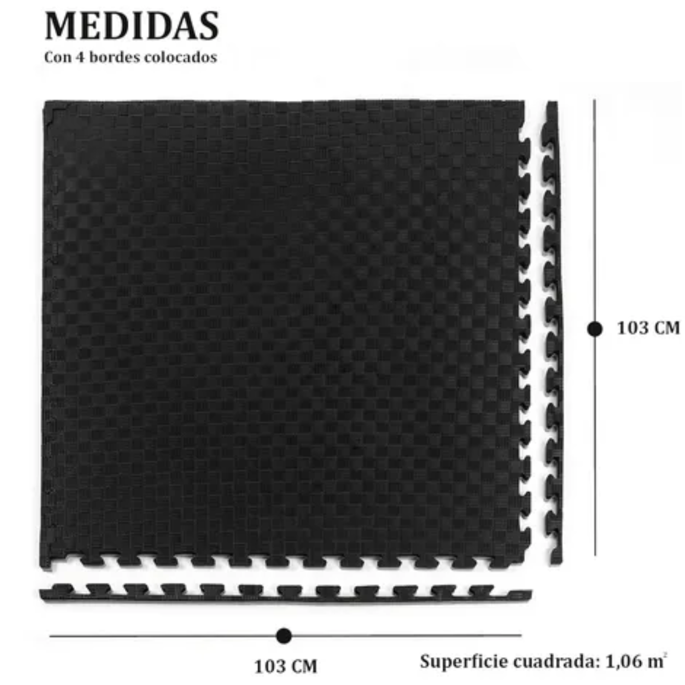 Piso Goma Eva De Alta Densidad 1x1mts X 25mm - Imagen 3
