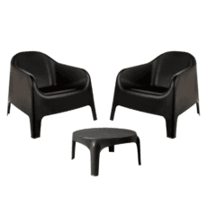 Combo 2 Sillones Skarpo + Mesa Ratona Plástico Mascardi