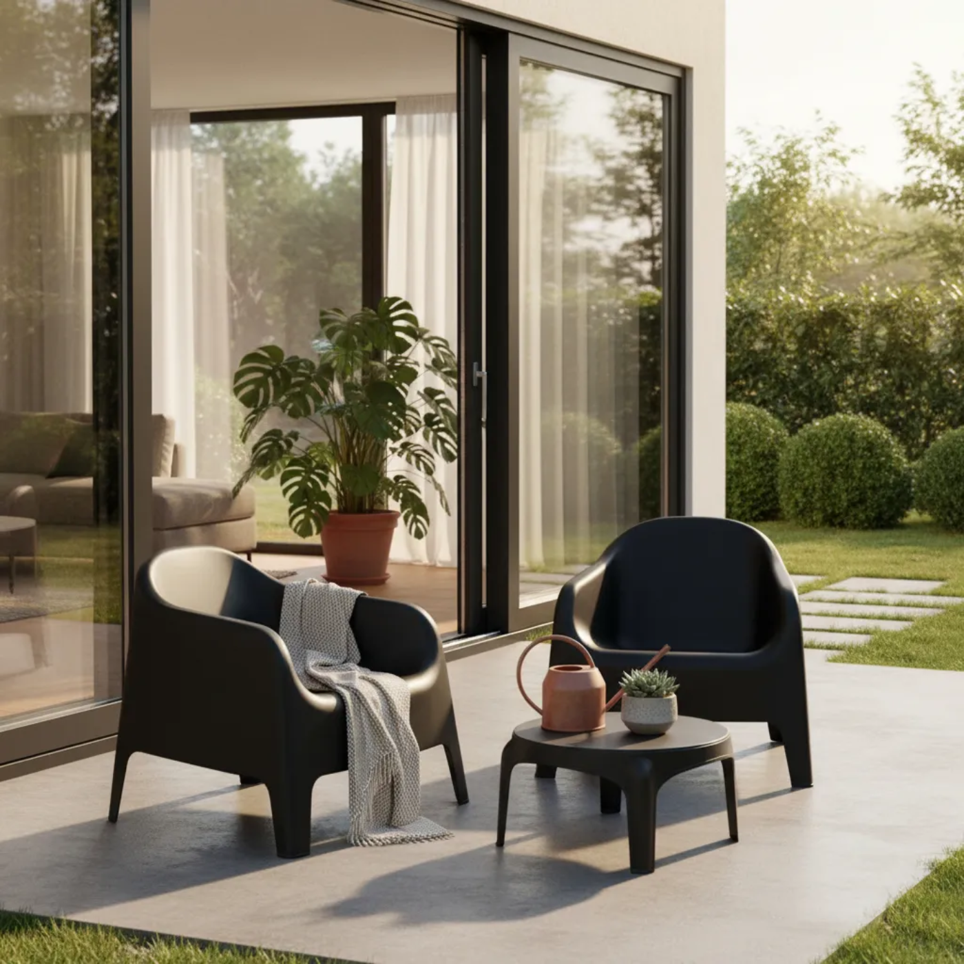Combo 2 Sillones Skarpo + Mesa Ratona Plástico Mascardi - Imagen 2