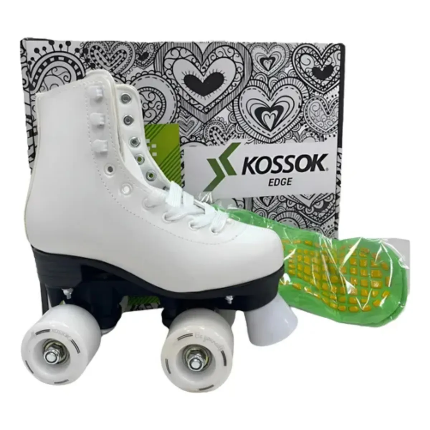 Patín Artístico Kossok Edge Cuero 4 Ruedas + Medias - Imagen 5