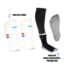 Kit Fútbol Medias antideslizantes + Canilleras