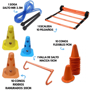 Kit Fútbol Coordinación: Vallas Escalera Conos