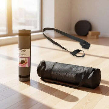 Mat de yoga Hyggefit PVC 4 mm con funda